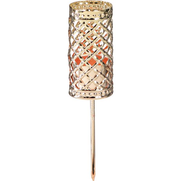 Portacandele A Bastoncino Dorato Ø24Mm H10Cm Set Di 4 Decorazioni In Metallo-image