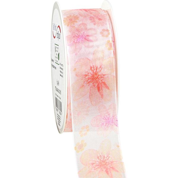 Nastro Di Organza Albicocca 40Mm X 15M Nastro Regalo Fiori Decorazione-image
