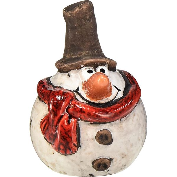Set Di 6 Statuine Di Pupazzi Di Neve In Ceramica, Bianche, 6,9 Cm – Decorazioni Natalizie Invernali, 6 Pezzi-image