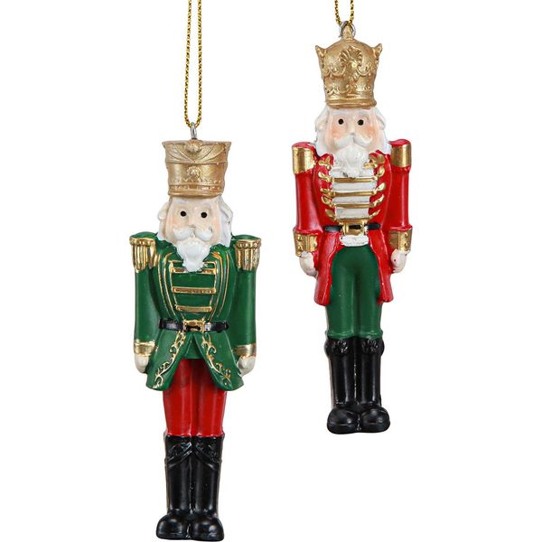 Schiaccianoci Ornamento Natalizio Decorazione Per L'albero Di Natale, 4 Pezzi-image
