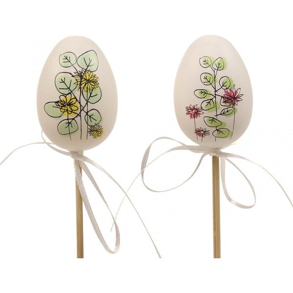 Set Di 12 Uova Di Pasqua In Plastica - Decorazione Pasquale, Decorazione Primaverile, Decorazione Floreale-image