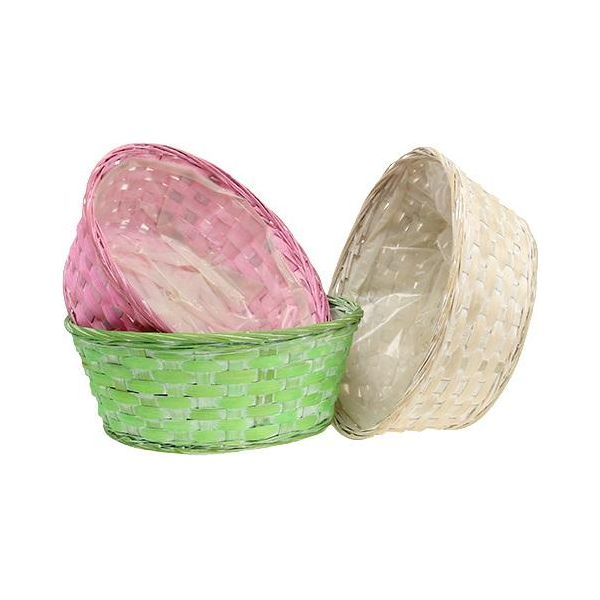 Fioriera Chip Bowl Round Multicolore Set Di 6 Pezzi Ø25Cm - Cestini Decorativi Per Piante Per Decorazioni Primaverili E Pasquali-image