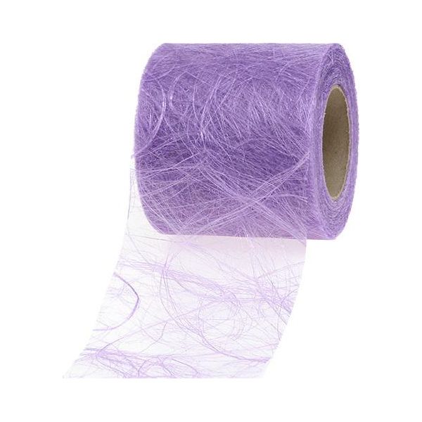 Velo 8Cm 25M Lilla - Nastro Decorativo In Fibra Di Seta Per Composizioni Floreali, Decorazioni Da Tavola, Decorazioni Per Esterni-image