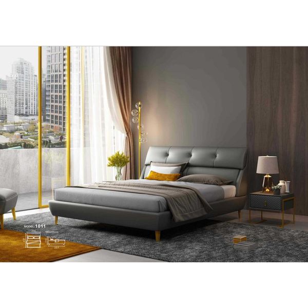 Camera Da Letto Letti Hotel Letto Matrimoniale Design Legno Pelle Letti 180X200Cm Mobili-image