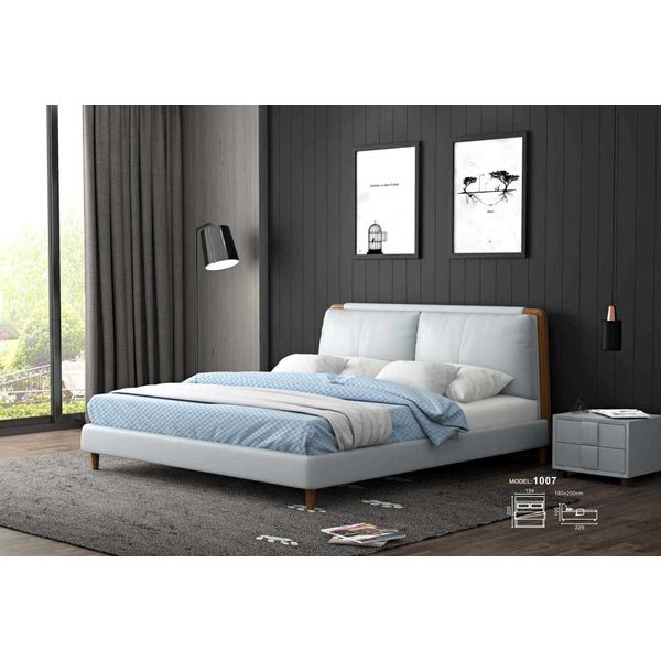 Letto Letti Letto Matrimoniale Camera Da Letto Pelle Tappezzeria Tessile Letti Matrimoniali 180X200Cm-image
