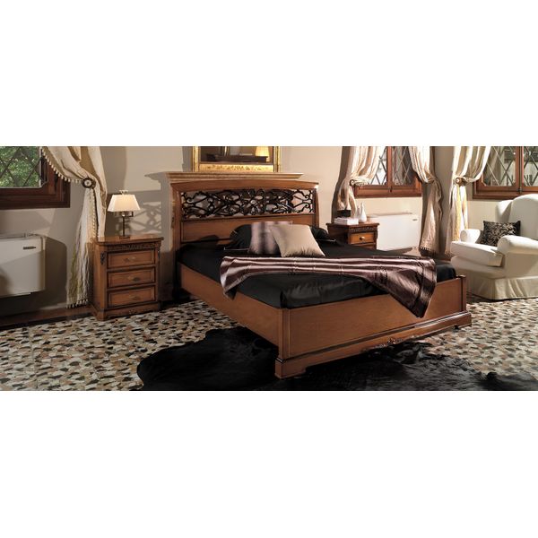 Letto Matrimoniale In Legno Letti In Legno Massiccio Mobili Da Camera Vaccari Cav Giovanni Letto-image