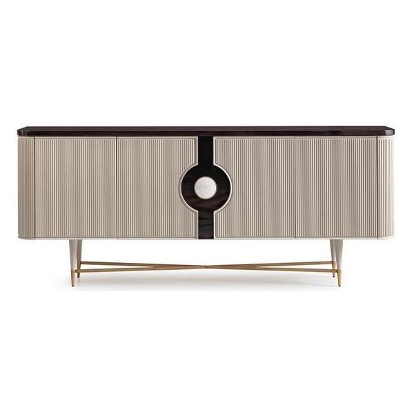 Credenza Credenza Armadio Cassettiera Armadio In Legno Beige Design Di Lusso-image