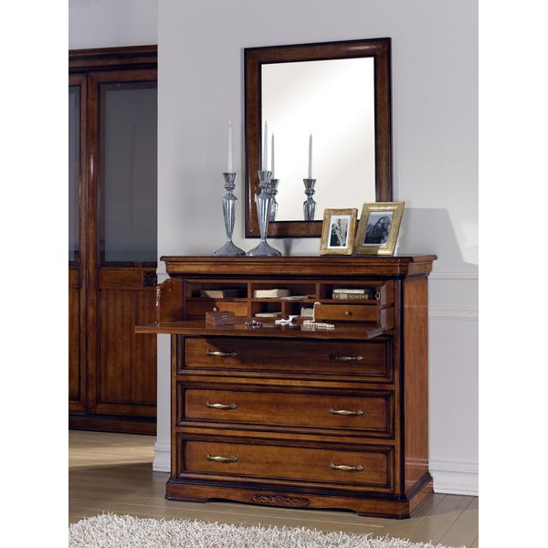 Credenza Cassettiera Credenze Armadio In Legno Massiccio Mobili Cassettiere Marrone-image