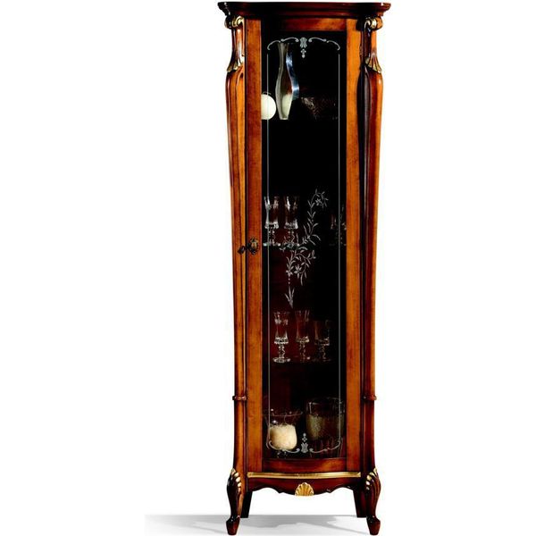 Design Vetrina Legno Stile Classico Barocco Vetrine Mobili Italiani Nuovo-image