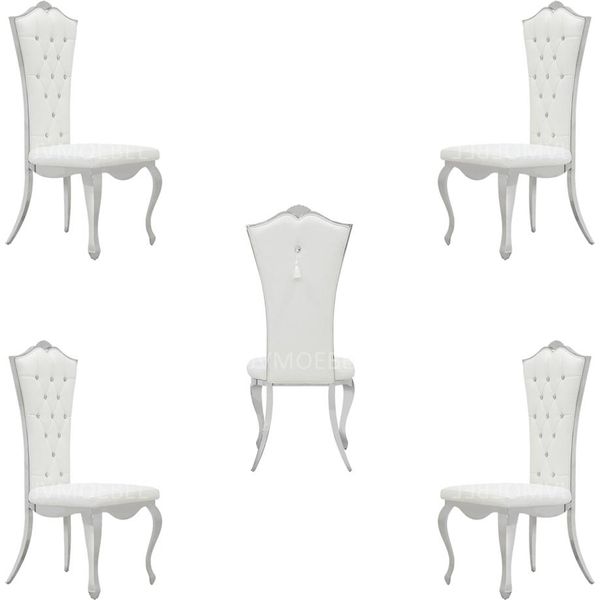 Sedia Di Design Poltrona Di Lusso Sedie Imbottite 4X Poltrone Soggiorno Sala Da Pranzo-image
