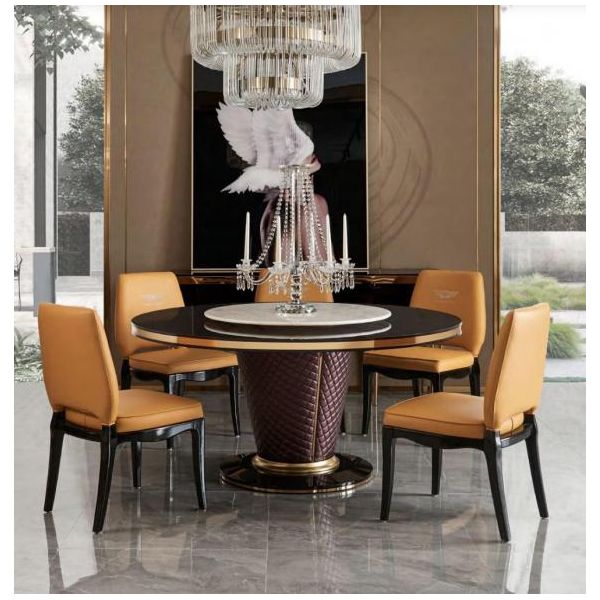 Sedia Di Design Poltrona Di Lusso Sedie Imbottite 1X Poltrona Soggiorno Sala Da Pranzo Pelle-image