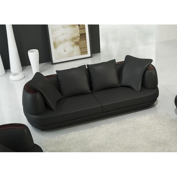 Mobili Di Design Divano Coch 3 Posti Imbottito Divani Soggiorno Divani In Pelle Nuovo!-image