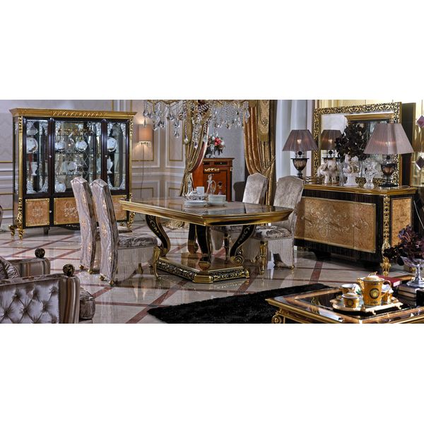 Tavolo Da Pranzo Royal + 4X Sedie Set Completo Per Sala Da Pranzo Tavolo Sedia E61-image