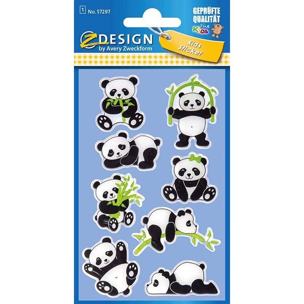 Avery Zweckform 57297 Avery Zweckform Zdesign Kids Glossy-Sticker "Panda"""-image