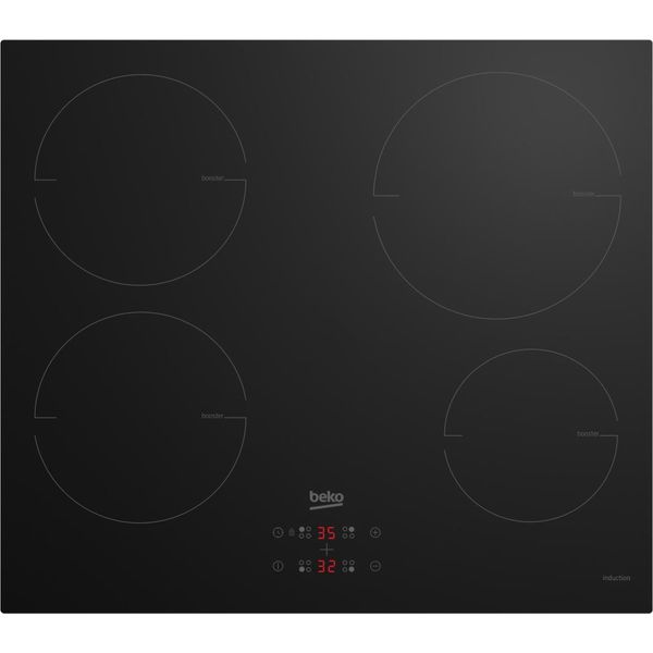 Beko Hii 64400 Mt Piano Cottura Nero Da Incasso 60 Cm Piano Cottura A Induzione A 4 Zone-image