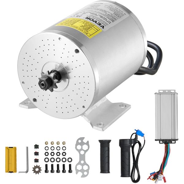 Vevor Kit Motore Elettrico Brushless Dc Da 1800 W - 48 V, 4500 Giri/Minuto Per Kart, Bici Elettrica, Moto, Scooter, Fai Da Te-image