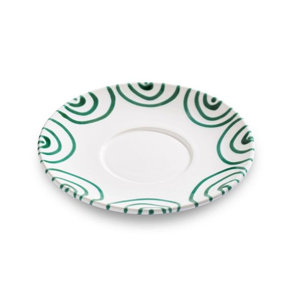 Ceramica Gmundner Verde Fiammato, Piattino Tazza Da Tè Maxima (Ø18Cm)-image