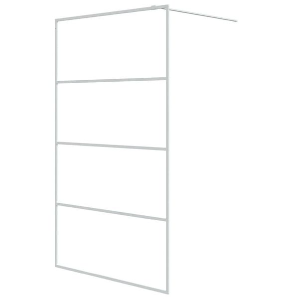 Vidaxl Schermo Doccia Per Cabina Doccia Bianco 115X195 Cm Esg Vetro Chiaro-image