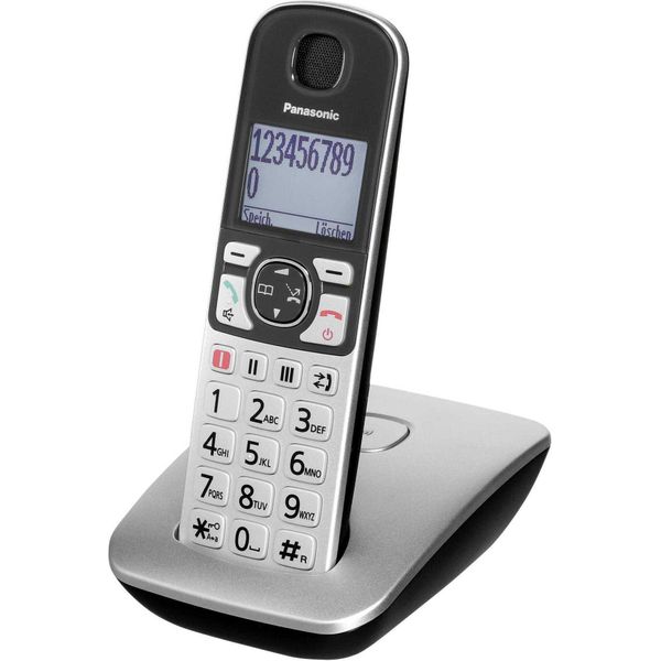 Panasonic KX-TGE510 - Telefono Cordless Con Identificativo Del Chiamante - Dect\Gap - Nero, Argento (KX-TGE510GS)-image