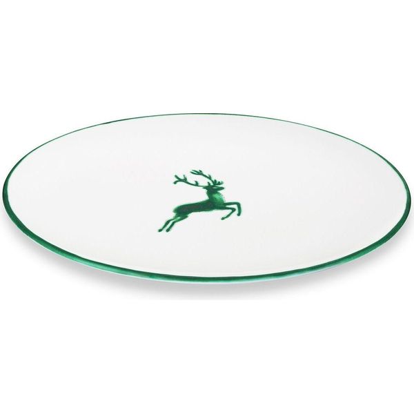 Ceramica Gmundner Cervo Verde, Piatto Ovale (28X21 Cm)-image
