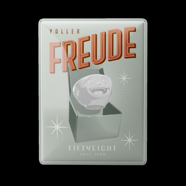 Fiftyeight Products T040302 Fiftyeight Blechschild Freude-image