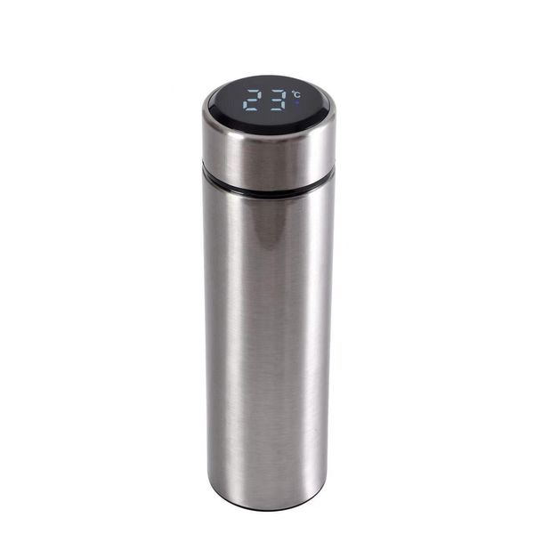 Bottiglia Termica Botells 500 Ml In Acciaio Inox, A Prova Di Perdite, Display Lcd Della Temperatura, A Prova Di Perdite, Ideale Per Alimenti Per Bambini, (Argento)-image