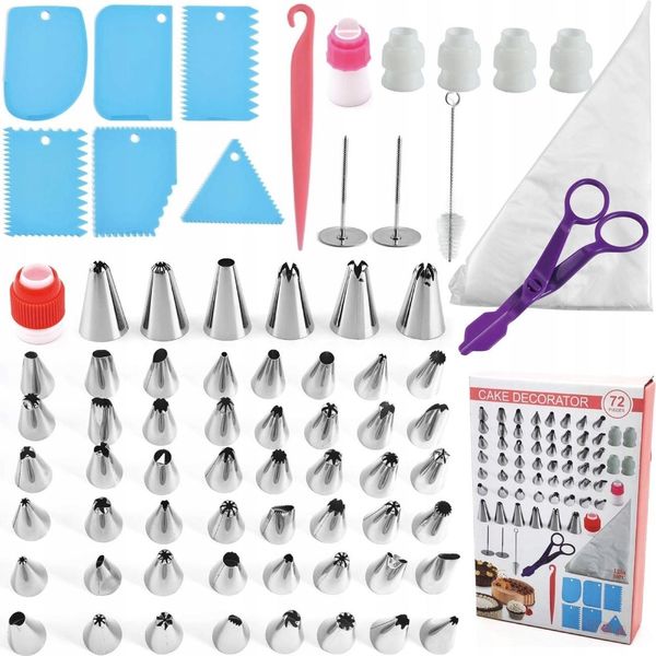 Omna | Set Di Sacchetti Per Piping 72 Pezzi - Decorazione Per Torte, Cupcake - Creativa E Professionale-image
