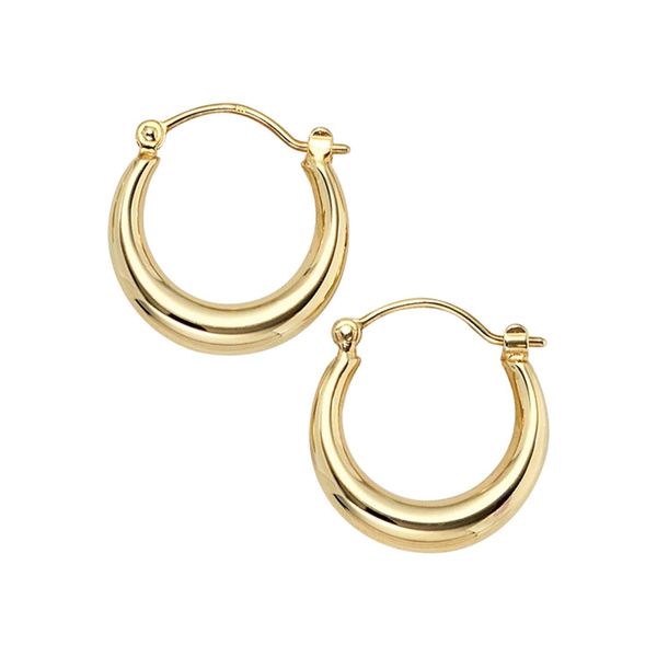 Paar Creolen Jobo, Gold (Gelbgold 333), Ohrringe, Damen, 15,3Mm, Gelbgold 333, Rund 333 Gold-image