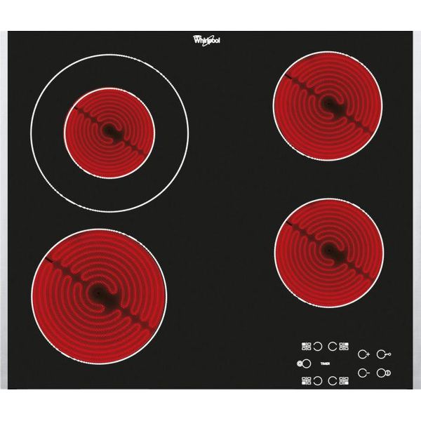 Whirlpool Akt 8130/LX, Nero, Da Incasso, Ceramica, Vetroceramica, 4 Zone/Zone, 4 Zone/Zone-image