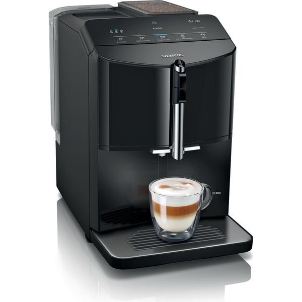 Macchina Da Caffè Completamente Automatica Siemens, EQ300, Nero Laccato, TF301E09-image
