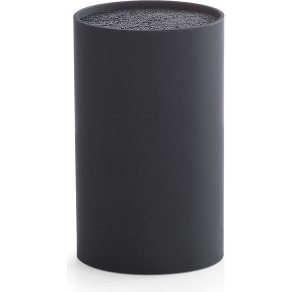 Zeller Present Messerblock Kunststoff Mit Borsteneinsatz 18Cm Ø11Cm Schwarz-image
