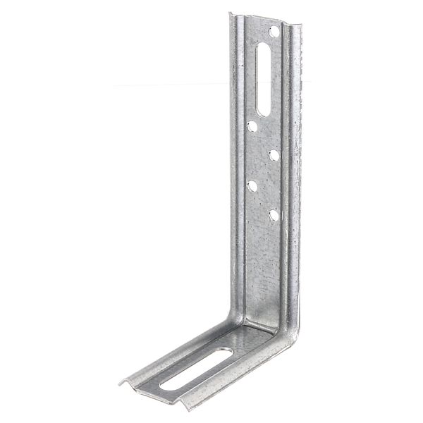 Alberts 866273 Staffa Regolabile, Angolo 90°, In Rilievo, Con Foro Asolato, Zincata Sendzimir, 70 X 130 X 30 Mm, Set Da 25-image