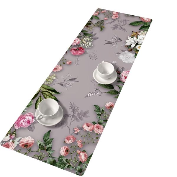 Bertoni Runner Da Tavola In Feltro, Tovaglia Con Motivo Decorazione Da Tavolo Melanie Grey 95X33 Cm-image