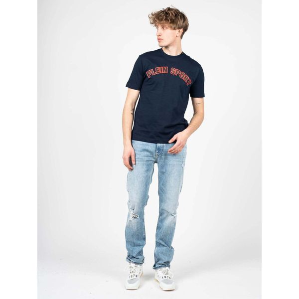 Plein Sport T-Shirt Da Uomo In Tessuto Blu SF9553 - Taglia: Xl-image
