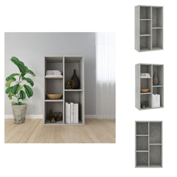 Vidaxl Libreria/Sideboard Grigio Cemento 50X25X80 Cm In Legno - Librerie & Librerie-image