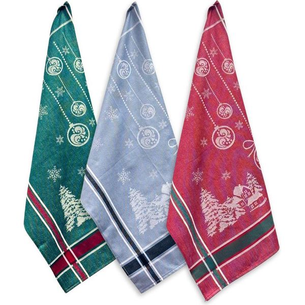 Home Elements Set Di Strofinacci In Cotone Egiziano 50*70 Cm, 3 Pezzi, Natale-image