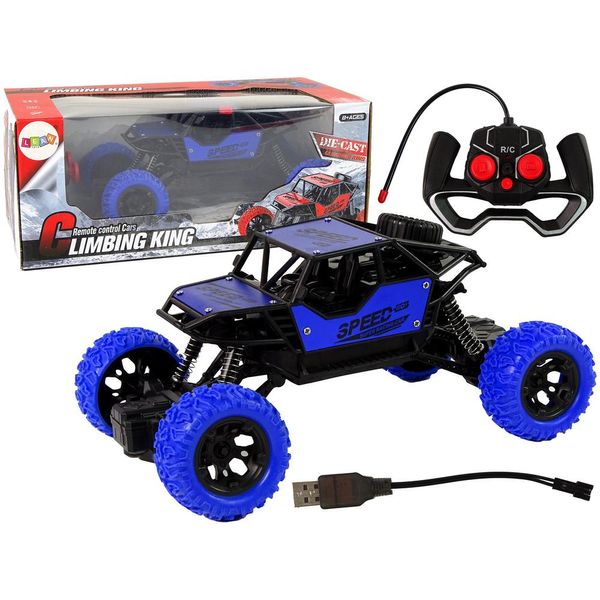 Veicolo Fuoristrada R/C Telecomandato 1:18 Blu.-image