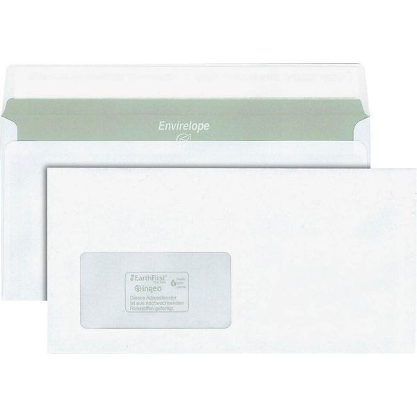 Mailmedia 30044418 Mailmedia BriefumschläGe Envirelope® Din Lang Mit Fenster Recycling-Weiß Haftklebend 500 St.-image