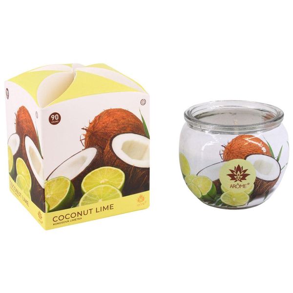 Candela Profumata In Vetro Coconut & Limetka 90G (Durata 22H)-image
