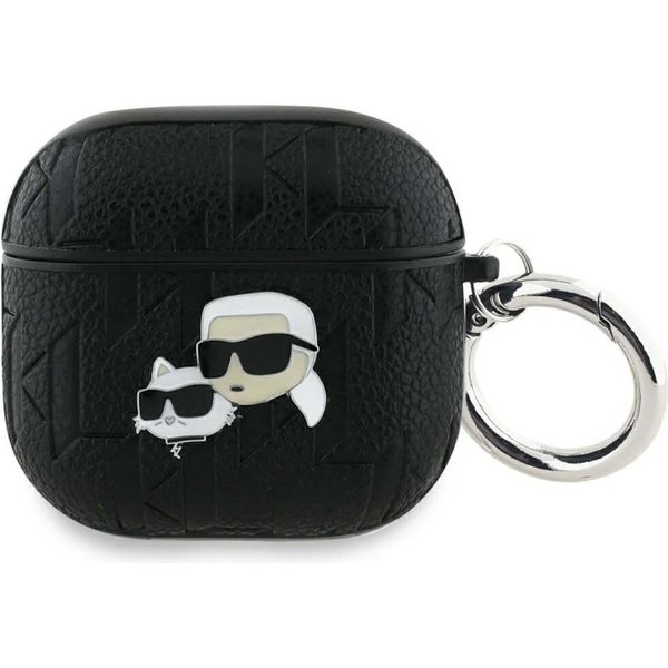 Custodia Karl Lagerfeld Monogram Karl & Choupette Head Do Airpods 4 Czarny-image