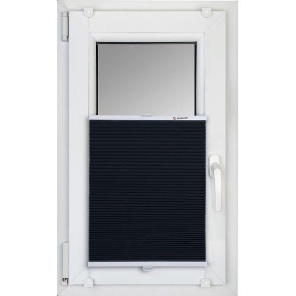 Tende Plissettate A Nido D'ape 100% Con Chiusura A Chiave (Nero PM11, 35X120 Cm)-image