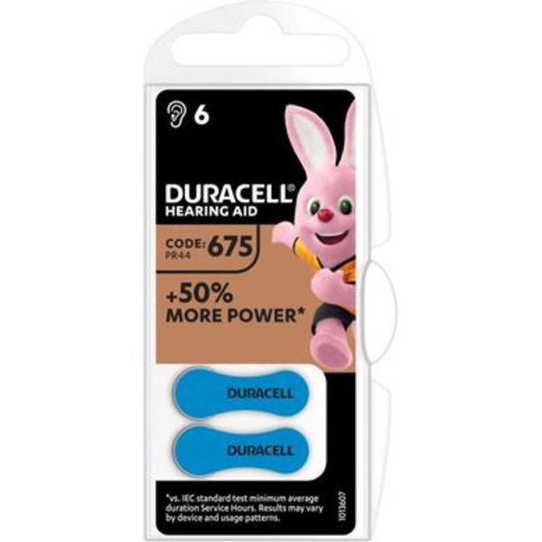 Duracell DA675 Confezione Blister Da 6 / Pile A Bottone Per Apparecchi Acustici Ultra+-image