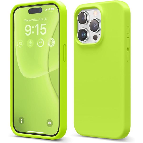 Custodia Elago In Silicone Premium Per Iphone 15 Pro Verde Lime-image