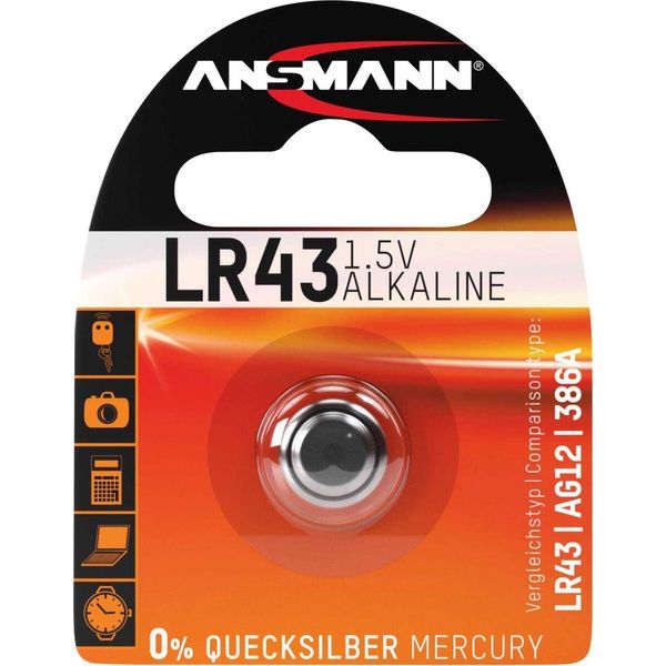 Ansmann - Batteria LR43 - Alcalina-image