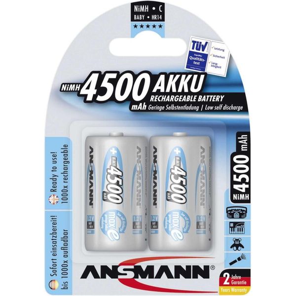 Ansmann 5035352 1X2 Ansmann Maxe Batteria Nimh Baby C 4500 Mah 5035352-image