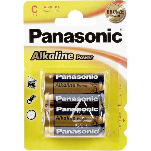 Panasonic Alkalické Baterie Alkaline Power LR14APB/2BP C 1,5V (Blistr 2Ks)-image