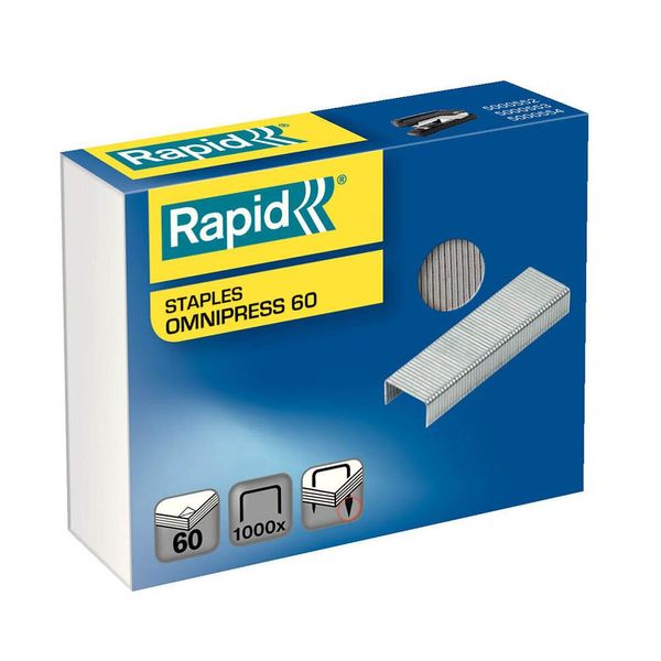 Rapid 5000561 Graffette Omnipress 60 Zincate 1000 Pezzi(T)-image