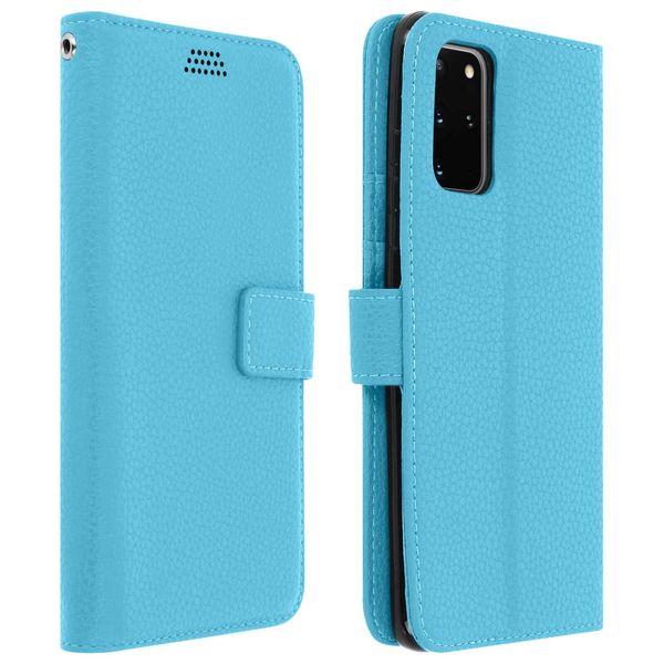 Samsung Galaxy S20 Flip Cover Con Slot Per Schede E Funzione Stand - Blu-image