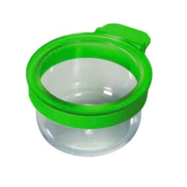 2GR | Cassetta Per Dolci | Mangiatoia | Ciotola Per Pappagalli E Altri Uccelli Esotici Con Mangiatoia | Giallo | Verde-image