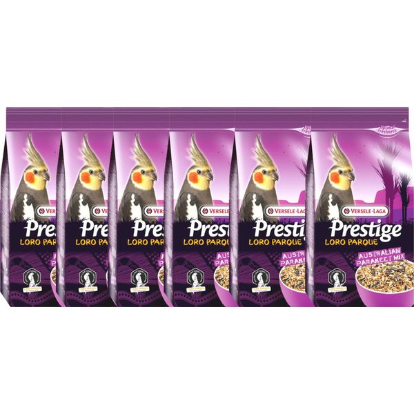 6 Confezioni - Cocorite Australiane Loro Parque Mix 1KG Cibo Per Ninfe-image